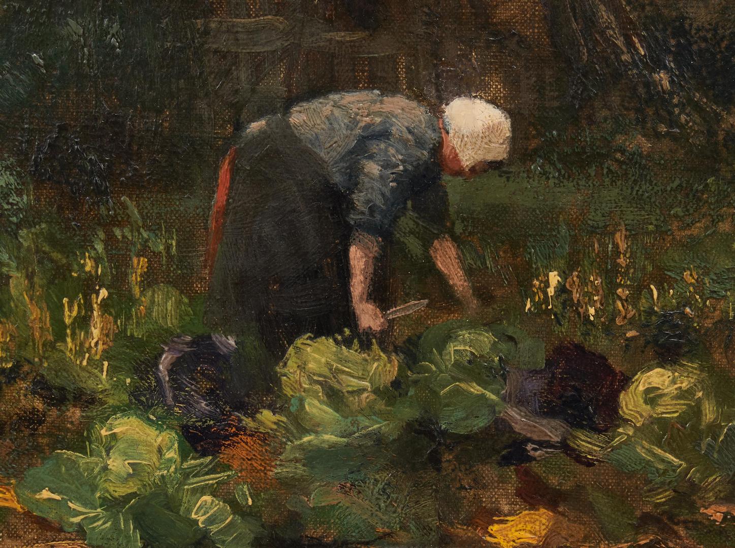 Lot 179: Willem G. F. Jansen O/C, Woman in a Garden