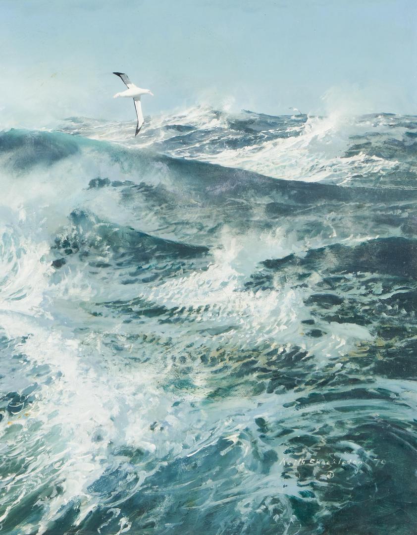 Lot 182: Keith Shackleton O/B Marine Painting, Force Nine