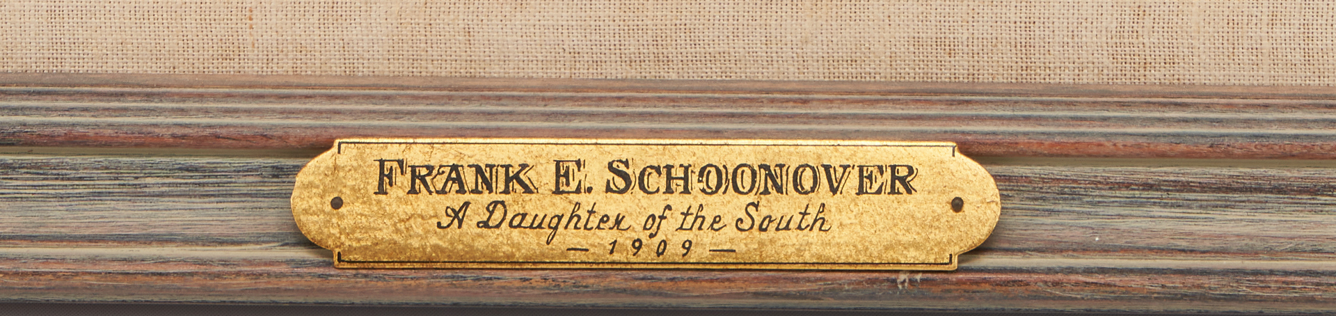 Lot 185: Frank Schoonover O/C, Daughter of the South, cat. raisonne 382
