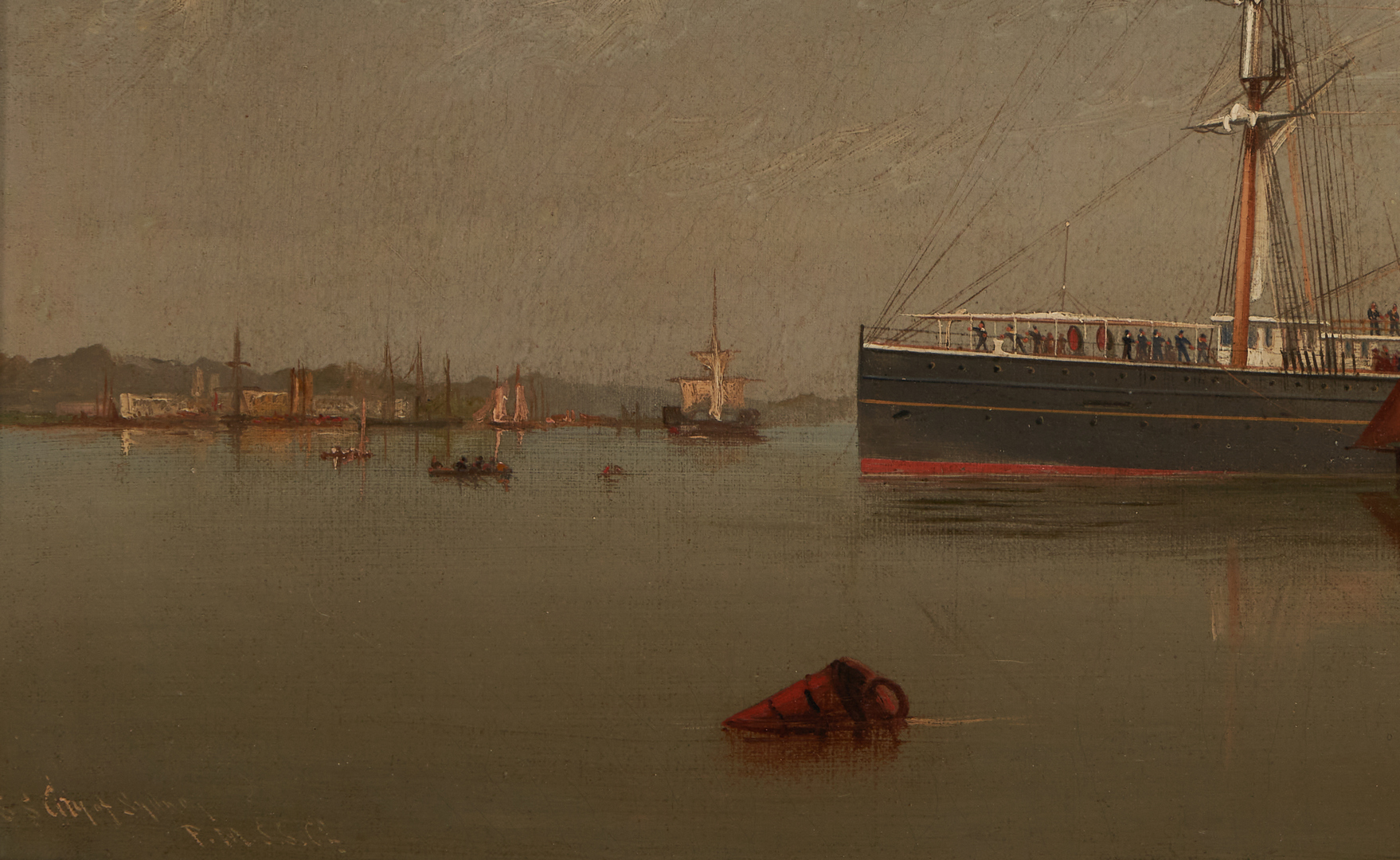 Lot 191: Alexander Stuart O/C Maritime Painting, S.S. City of Sydney