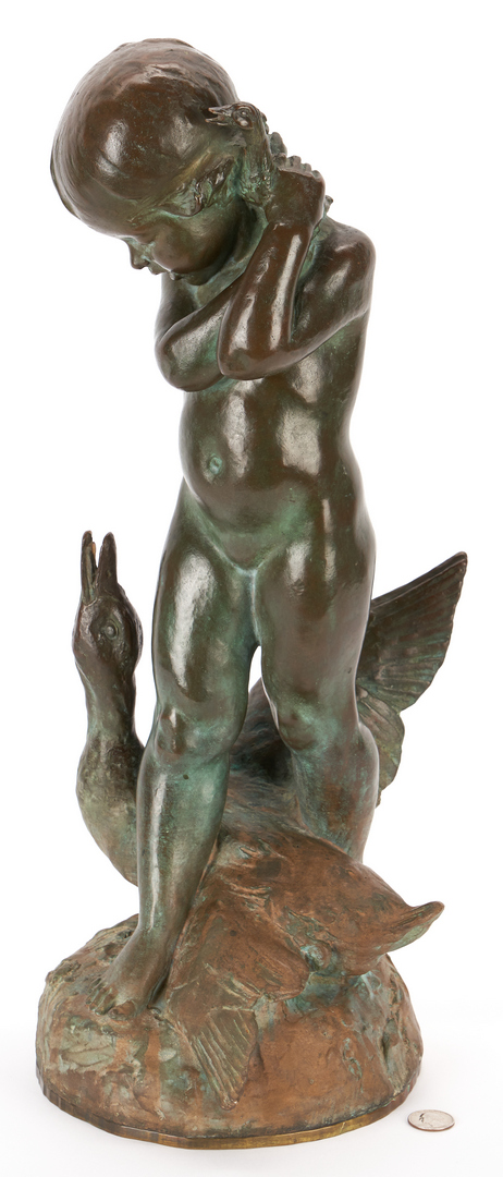 Lot 196: Edward Berge Bronze Fountain, Duck Mother