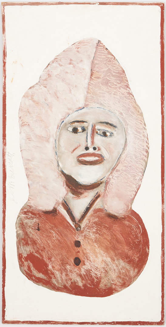 Lot 207: Jim Sudduth Outsider Art Painting of a Woman