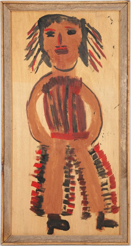 Lot 209: Jimmie Lee Sudduth Full Length Painting, Native American