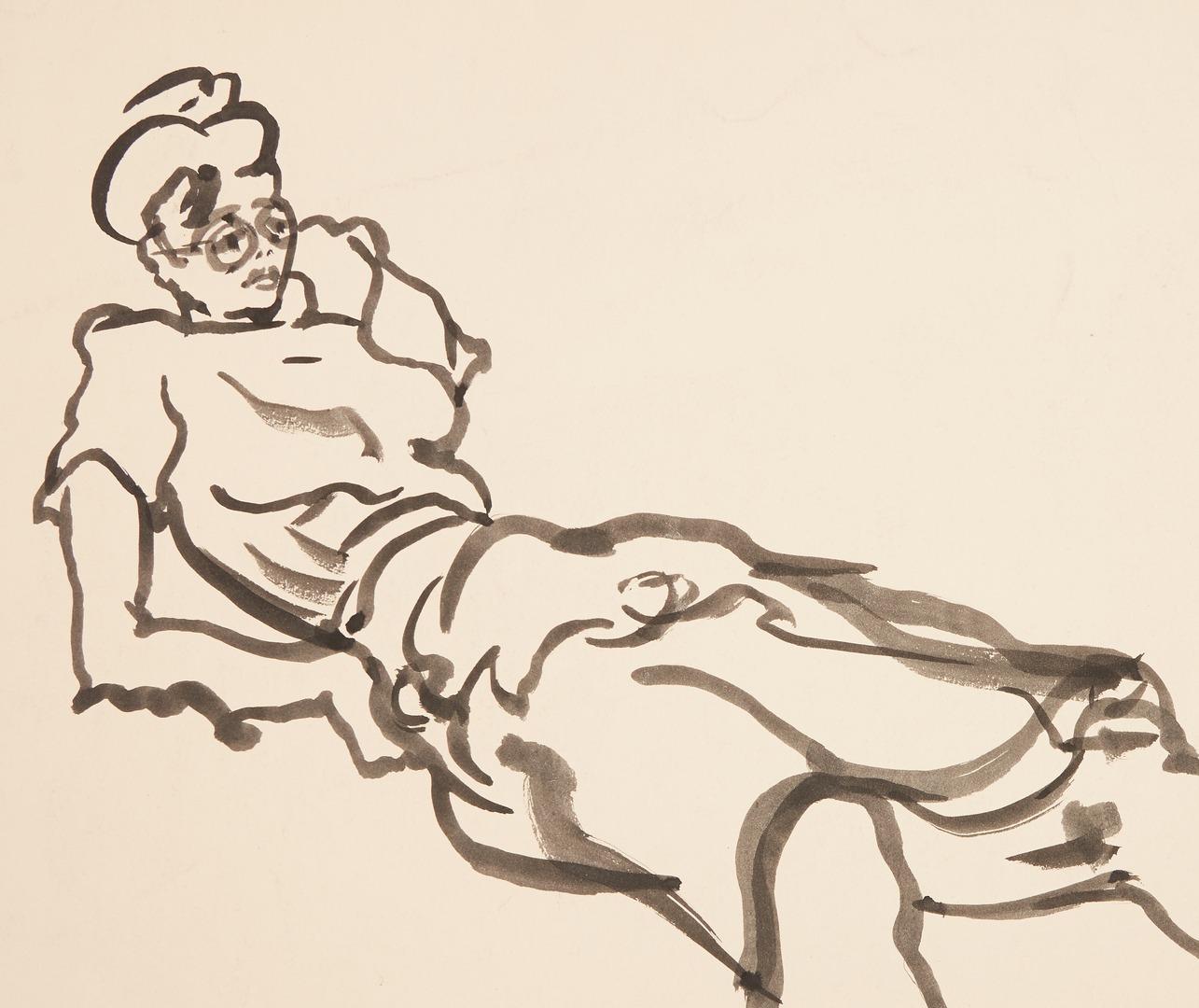 Lot 219: 3 Joseph Delaney Female Figure Sketches, incl. Nudes