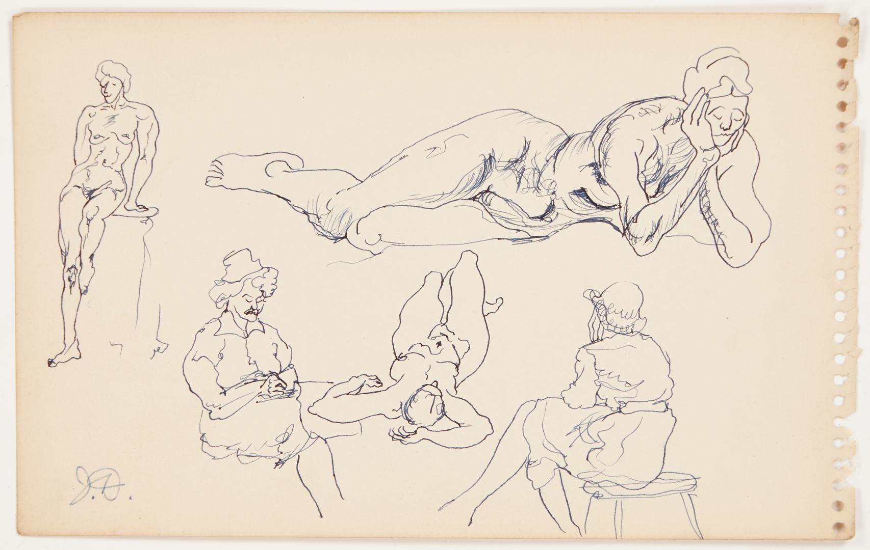 Lot 221: 12 Delaney Related Items, incl. 6 Sketches & Poster