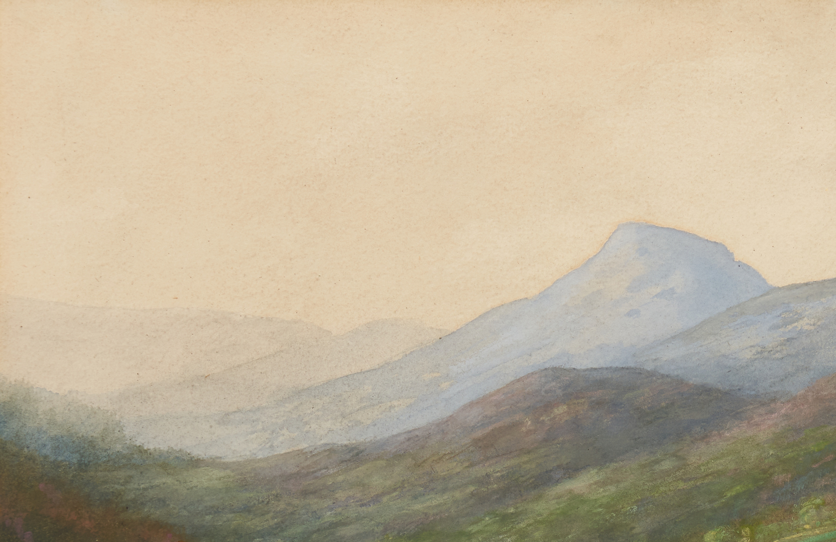 Lot 226: Charles Krutch Watercolor, Smoky Mountain Landscape