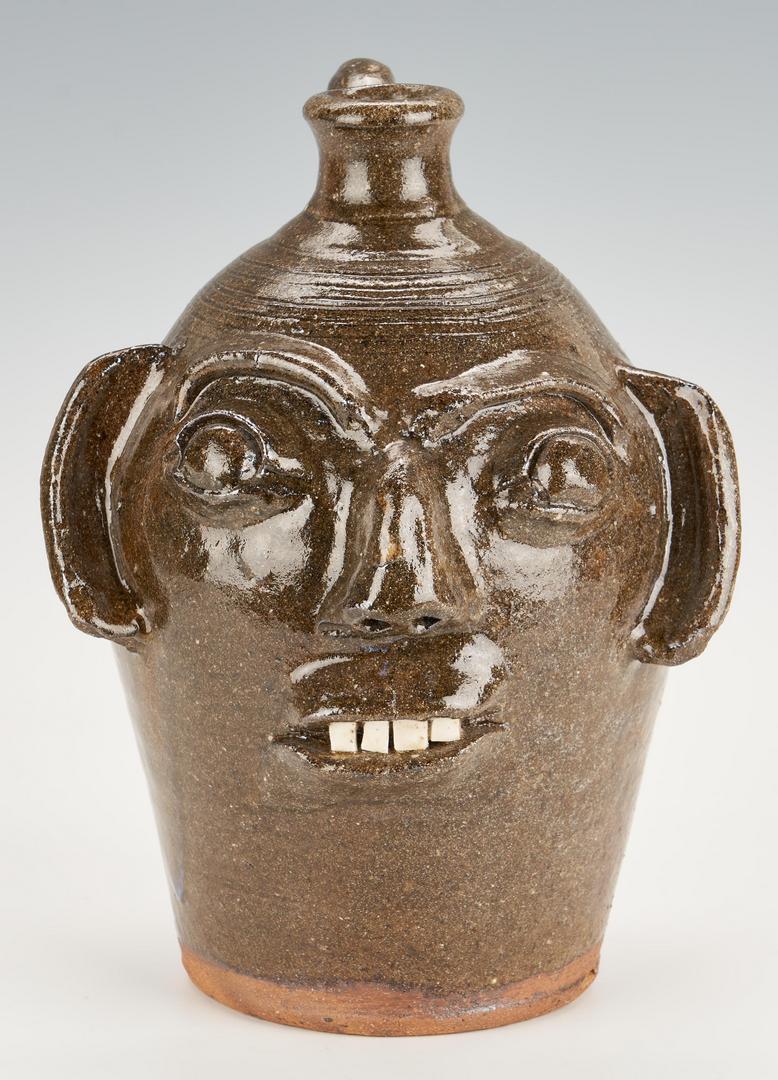 Lot 261: Three (3) Burlon Craig Southern Folk Pottery Items, incl. Face Jug