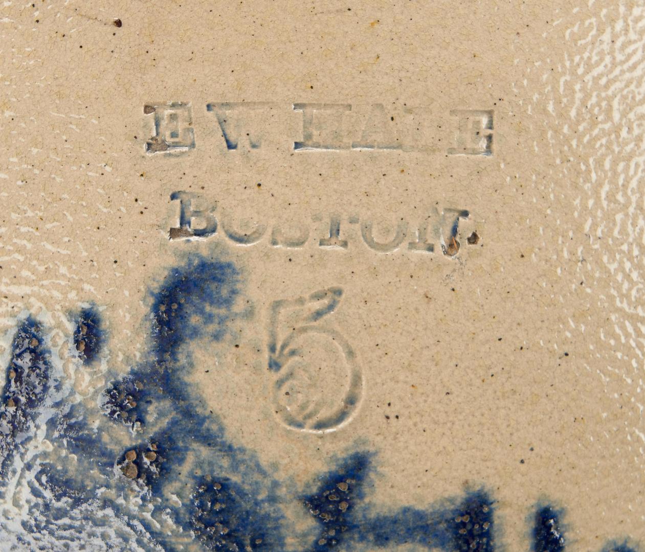 Lot 266: Boston 5-Gallon Stoneware Cobalt Decorated Jug