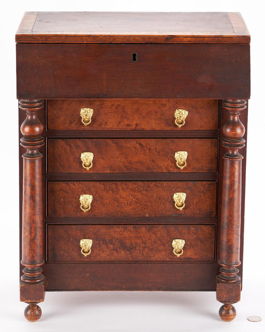 Lot 268: American Miniature Chest of Drawers, Birds Eye Maple