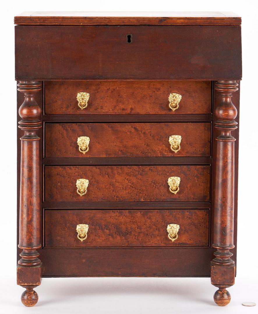 Lot 268: American Miniature Chest of Drawers, Birds Eye Maple