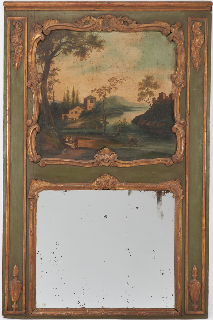 Lot 283: Large Trumeau Mirror, Continental Scene