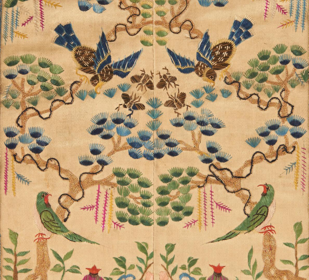 Lot 314: Two (2) Chinese Silk Embroidered Textiles