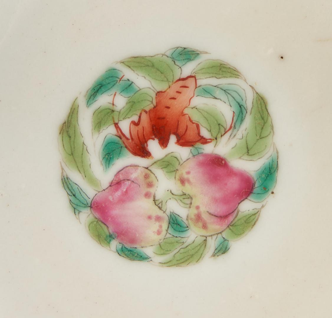 Lot 323: Chinese Famille Rose Porcelain Tea Bowl, Cockerel & Hen Decoration