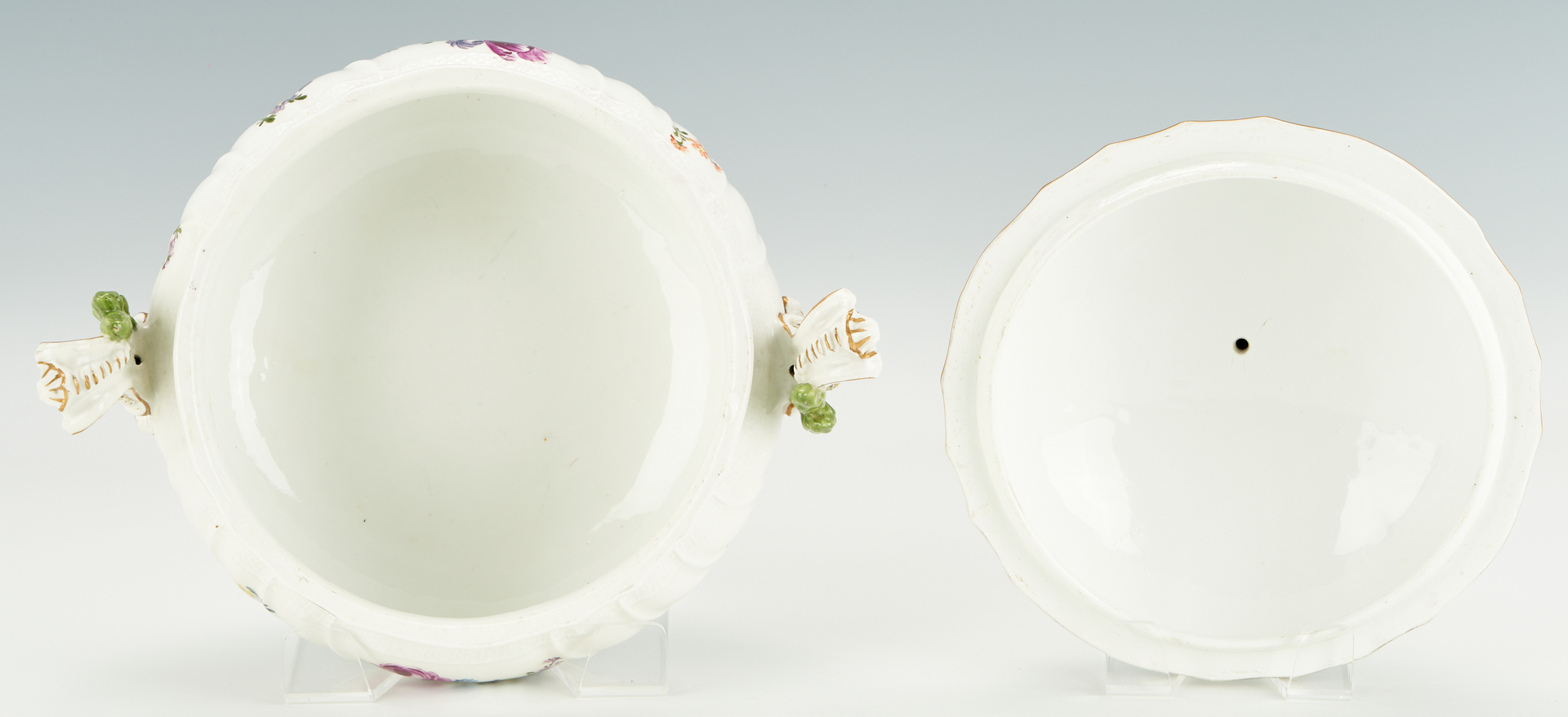 Lot 352: German Meissen Porcelain Tureen, Figural Finial