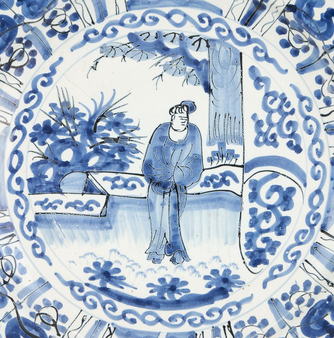 Lot 357: Delft Platter and 2 Plates in the Chinese Style