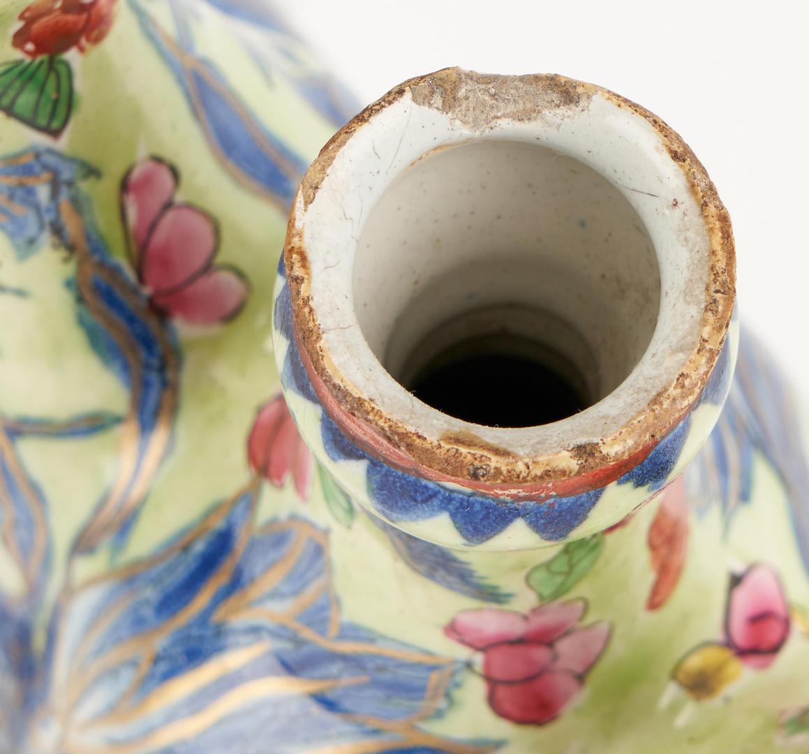 Lot 359: Faience Polychrome Tulip Vase