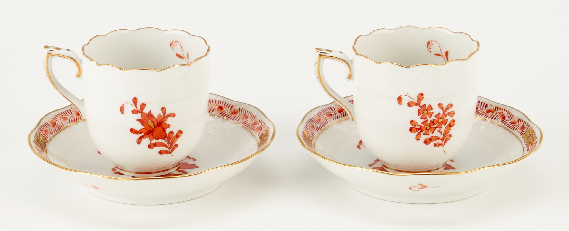 Lot 368: 52 Pcs. Herend Chinese Bouquet Porcelain Tea Set