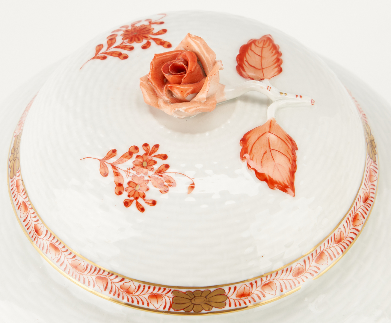 Lot 369: 20 Pcs. Herend Chinese Bouquet Porcelain Asst. Table Items