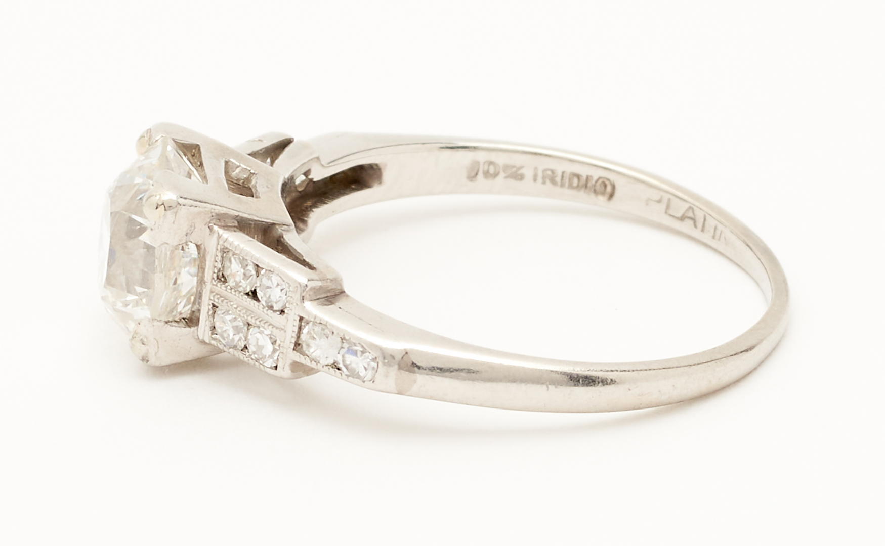 Lot 380: 1.10 Carat Mine Cut Engagement Ring