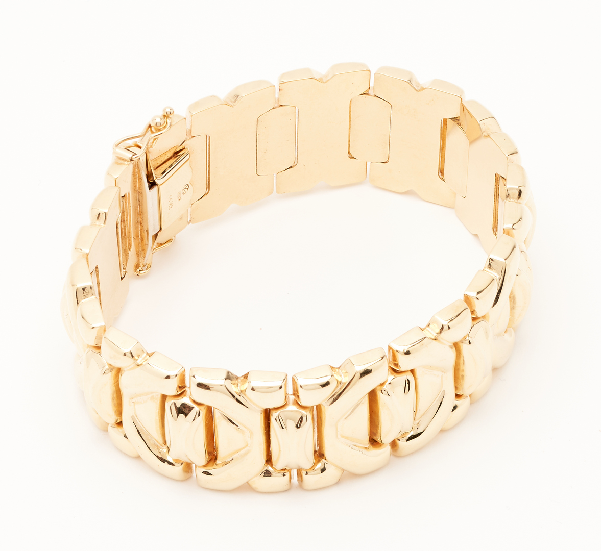 Lot 405: Ladies Italian 14K Yellow Gold Bracelet