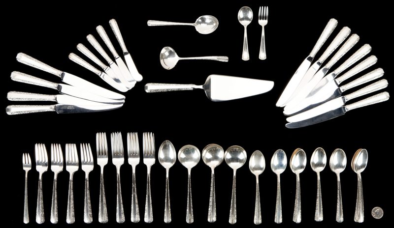 Lot 426: 74 Pcs. Sterling Silver Flatware, incl. Towle Candlelight