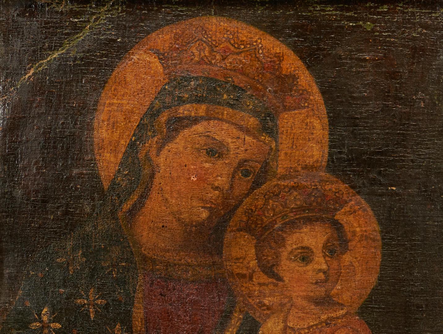 Lot 456: 2 South American Madonna and Child Paintings incl. Spanish Colonial and Retablo