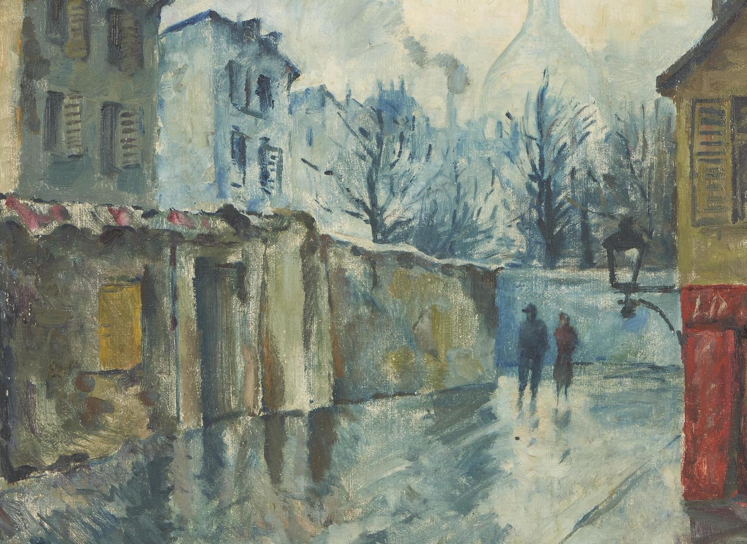Lot 468: Mogens Vantore Oil on Canvas Painting, "Paris"