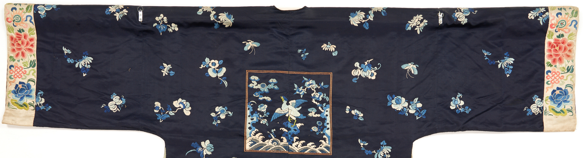Lot 46: Chinese Silk Embroidered Court Coat with Mandarin Square