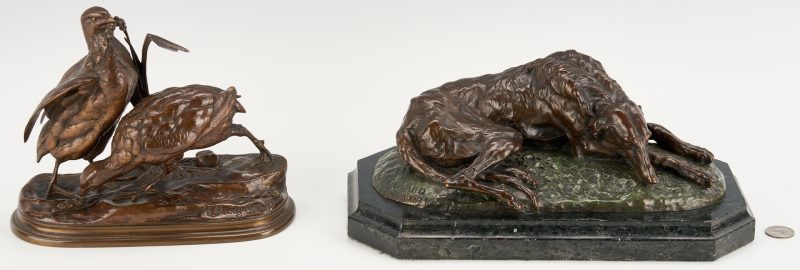 Lot 472: 2 Bronze Animal Sculptures, Jules Moigniez & Joseph Gayrard