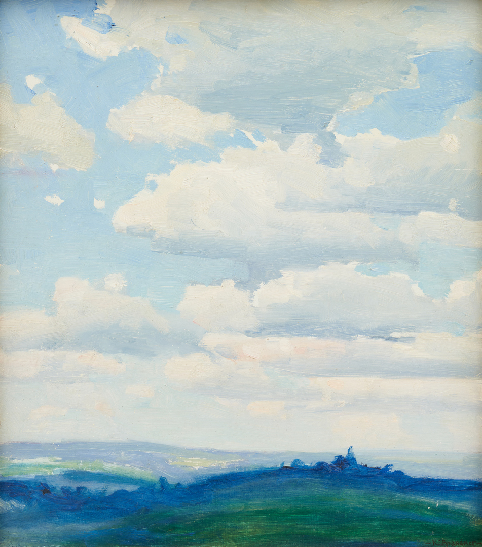 Lot 499: 3 Karl Brandner O/B Paintings, Impressionistic Landscapes