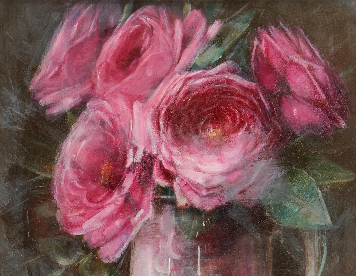 Lot 504: Adelia Lutz O/C Painting, Floral Still Life