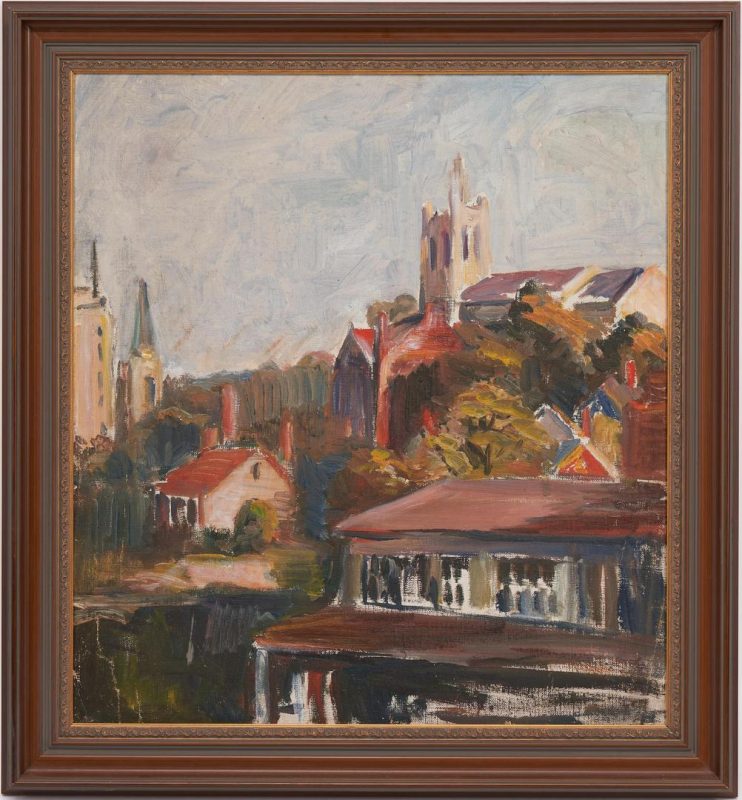 Lot 505: Eleanor Wiley O/C Architectural View of Knoxville