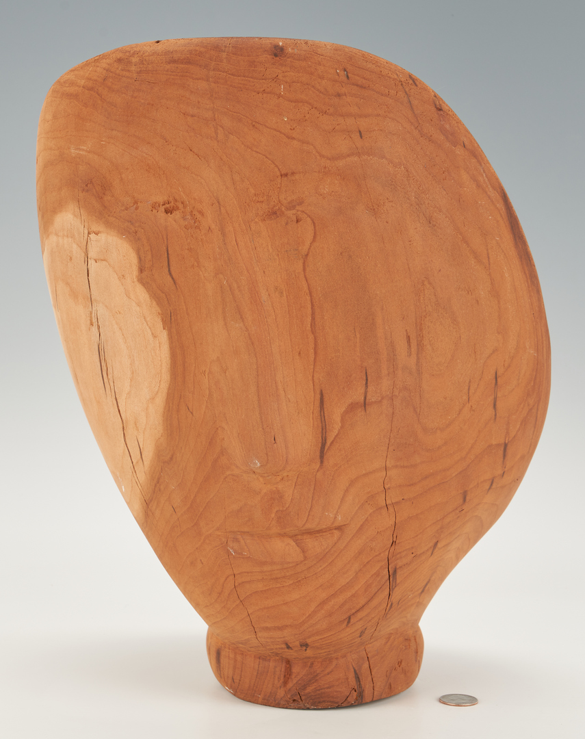 Lot 506: 2 Olen Bryant Sculptures, Elongated Giltwood Figure & Carved Head