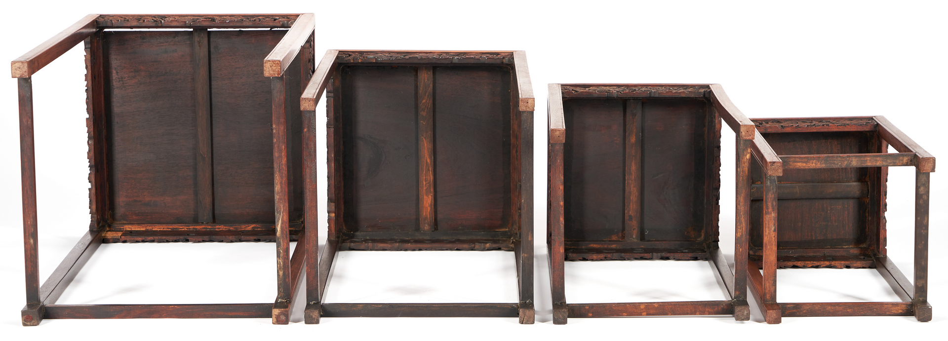 Lot 50: Chinese Hardwood Tables, incl. Nesting Tables, 5 items