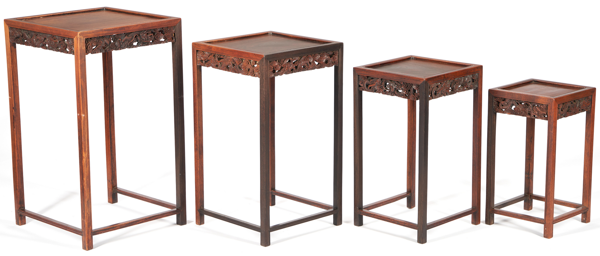 Lot 50: Chinese Hardwood Tables, incl. Nesting Tables, 5 items