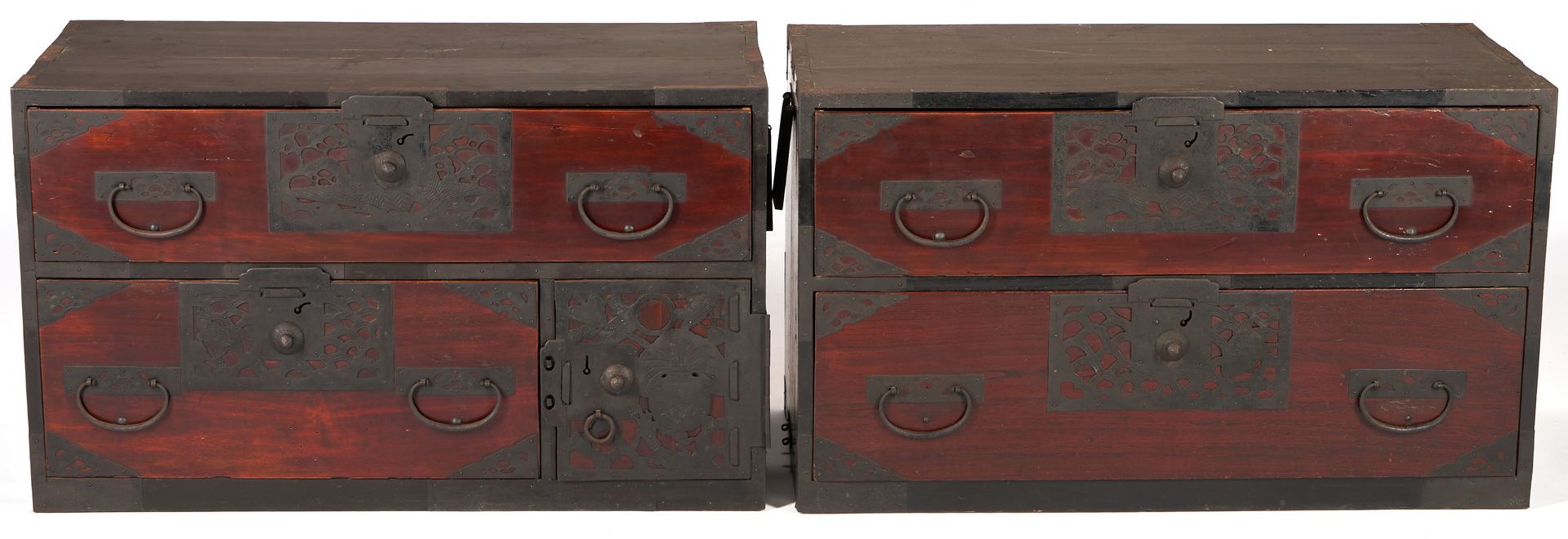 Lot 51: 2 Chinese Stackable Low Chests or Trunks, Qing