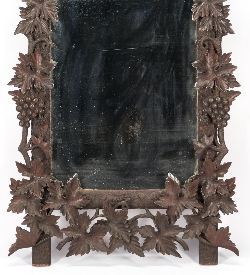 Lot 525: 19th Century Carved Black Forest Mirror