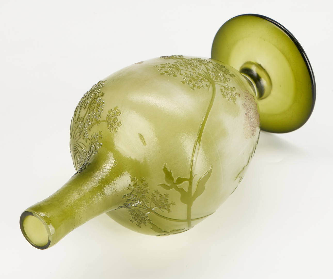 Lot 544: Emile Galle Art Glass Bottle w/ Stopper