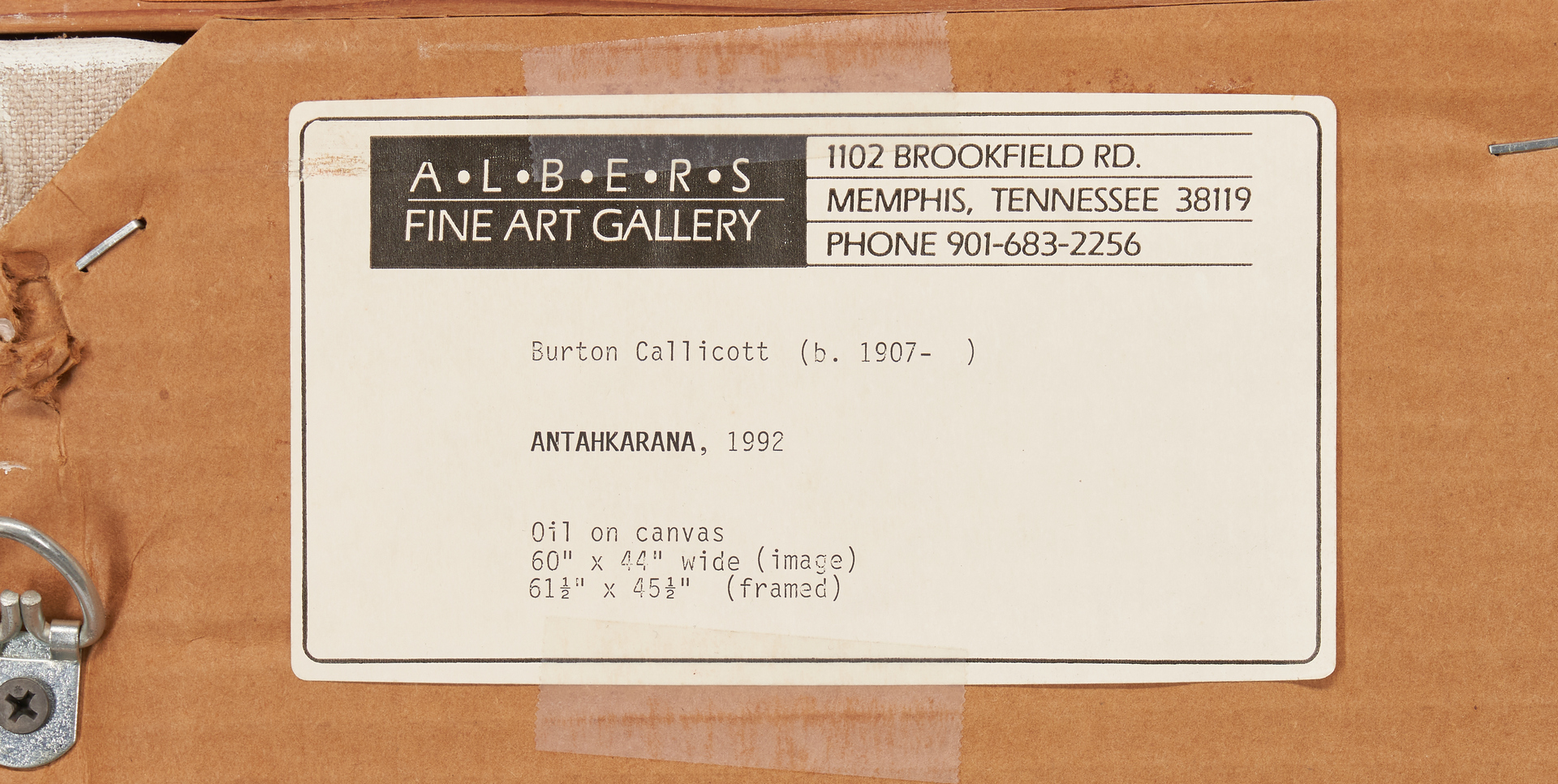 Lot 561: Burton Callicott O/C Abstract Painting, Antahkarana