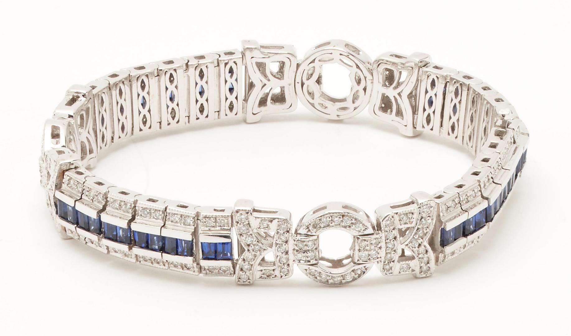 Lot 56: 18K Sapphire & Diamond Bracelet