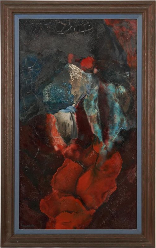 Lot 575: Jose Guevara O/B Abstract Painting, Torero