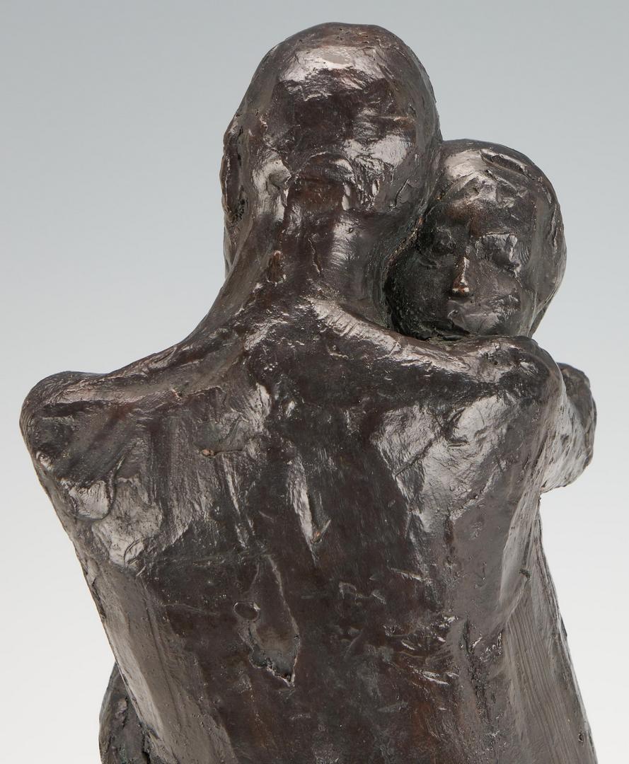 Lot 584: Expressionist Bronze Sculpture of Couple, Signed