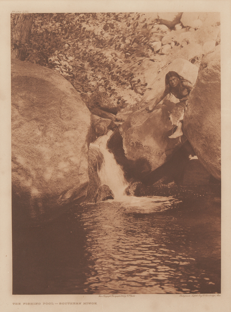Lot 597: After Edward S. Curtis Photogravure, The Fishing Pool – Southern Miwok