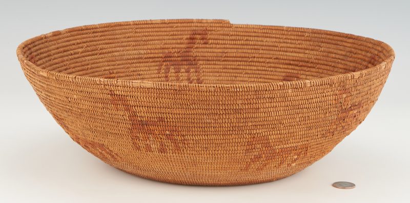 Lot 598: Califonia Mission Native American Pictorial Basket