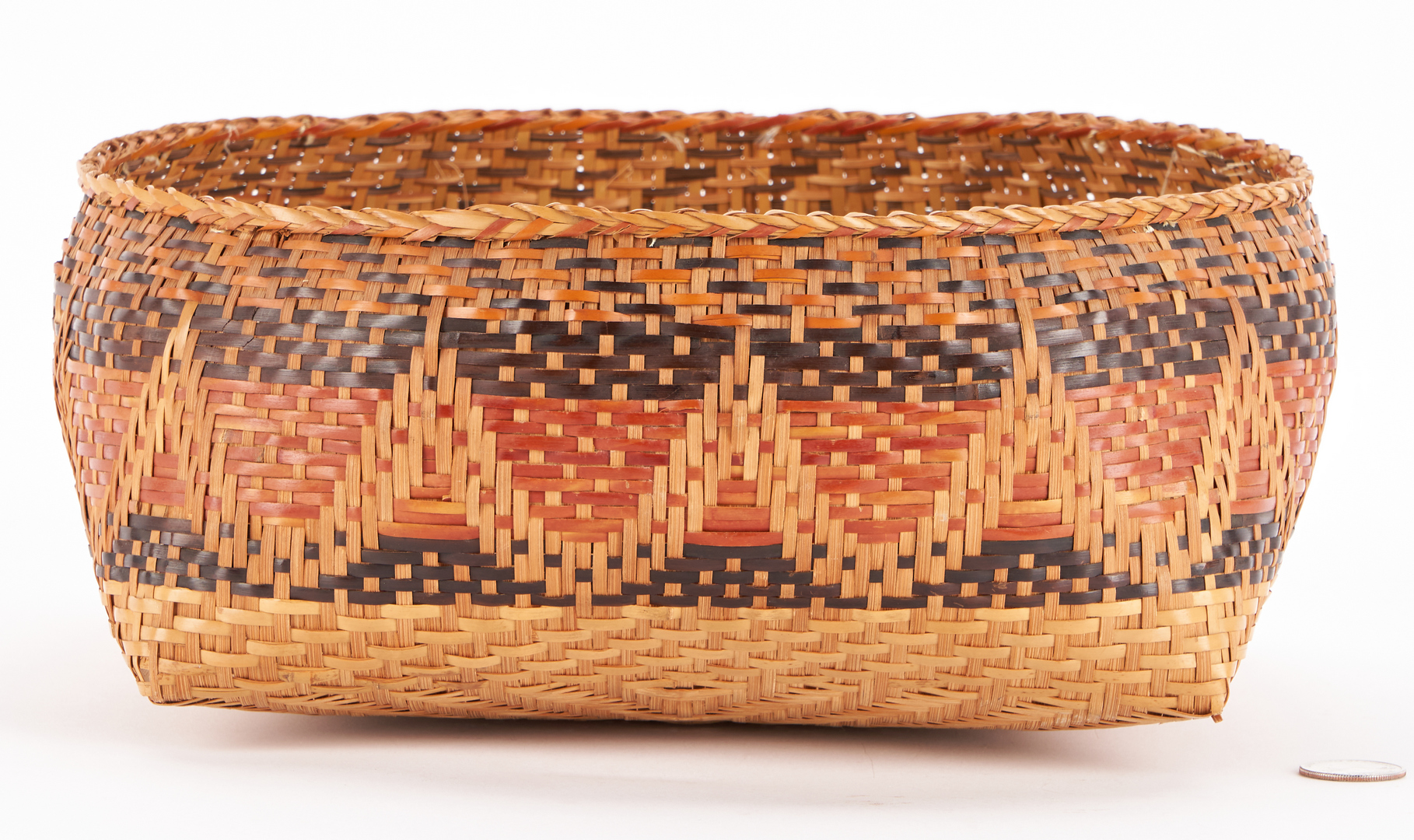 Lot 599: Native American Chitimacha Rivercane Basket