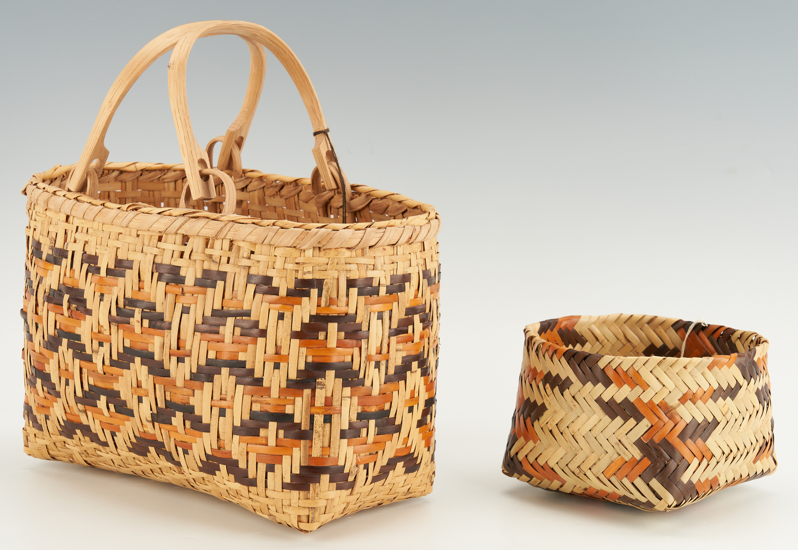 Lot 609: Three (3) Native American Cherokee Baskets
