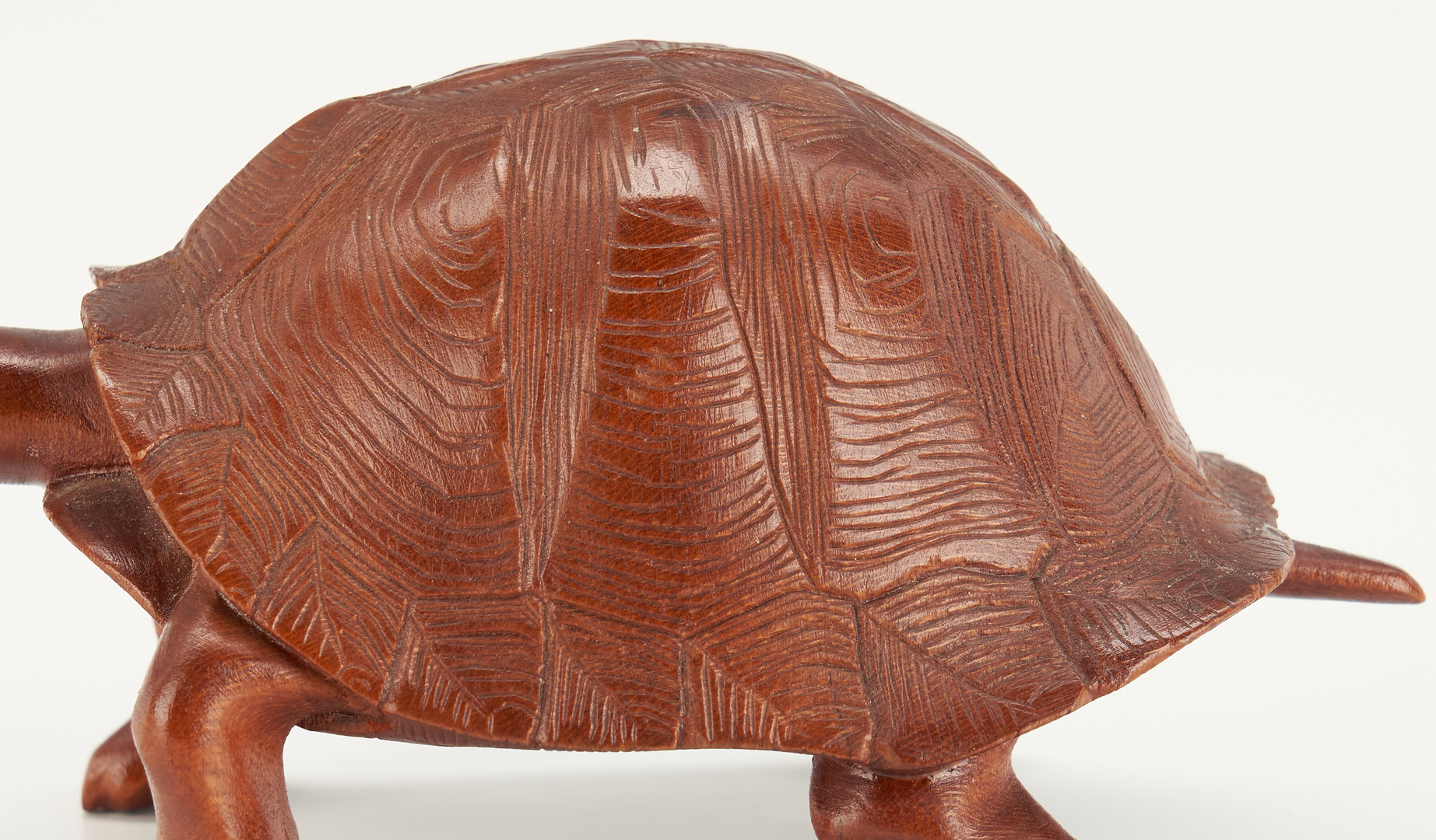 Lot 611: Native American Cherokee Carved Turtle by Gilbert Crowe