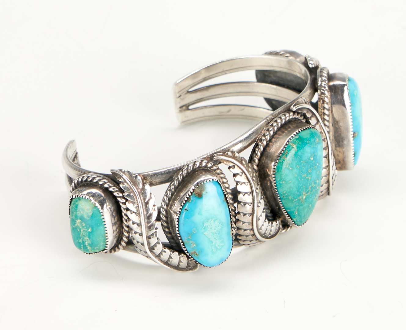 Lot 617: 4 Pcs. Navajo Sterling and Turquoise Jewelry