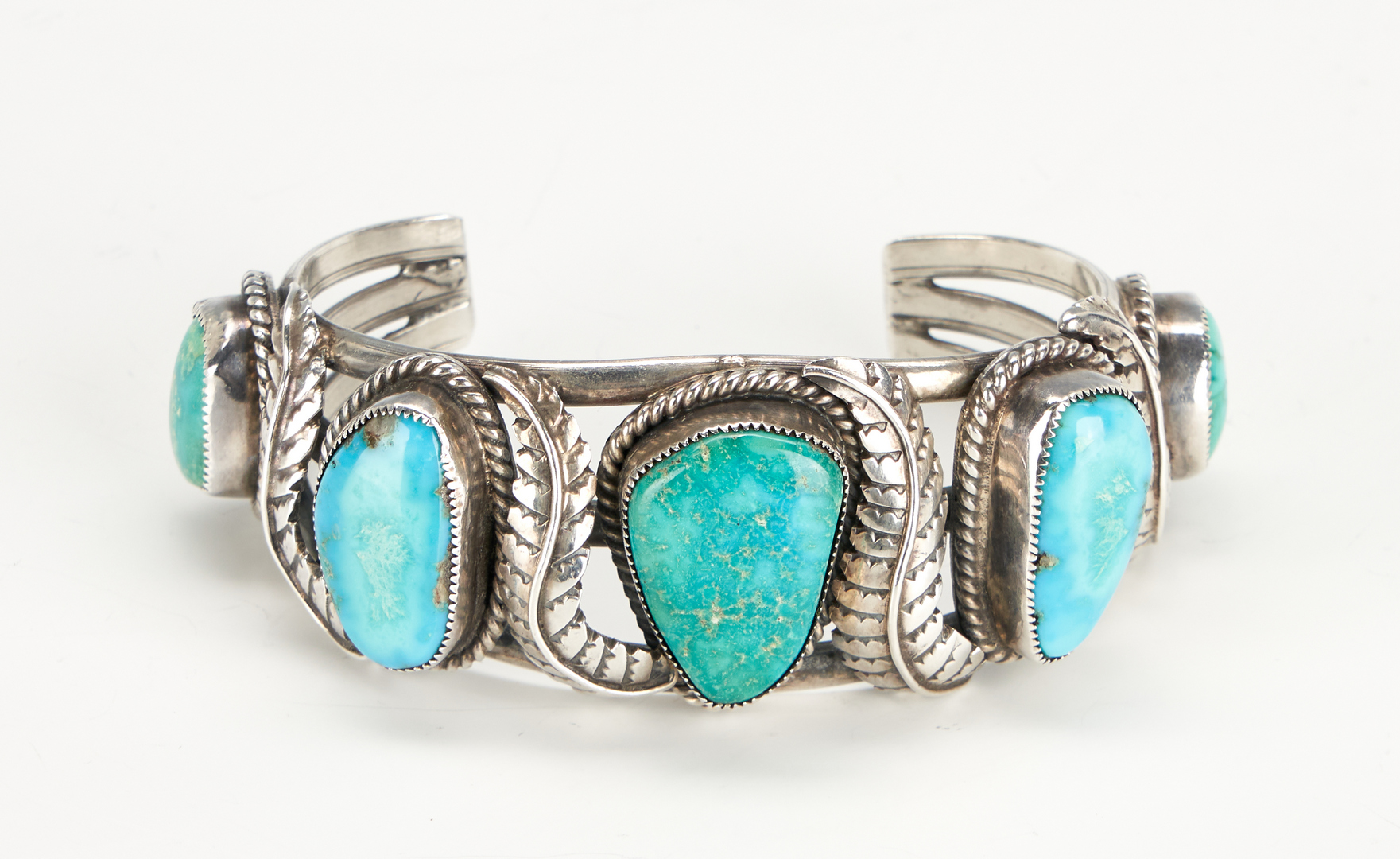 Lot 617: 4 Pcs. Navajo Sterling and Turquoise Jewelry