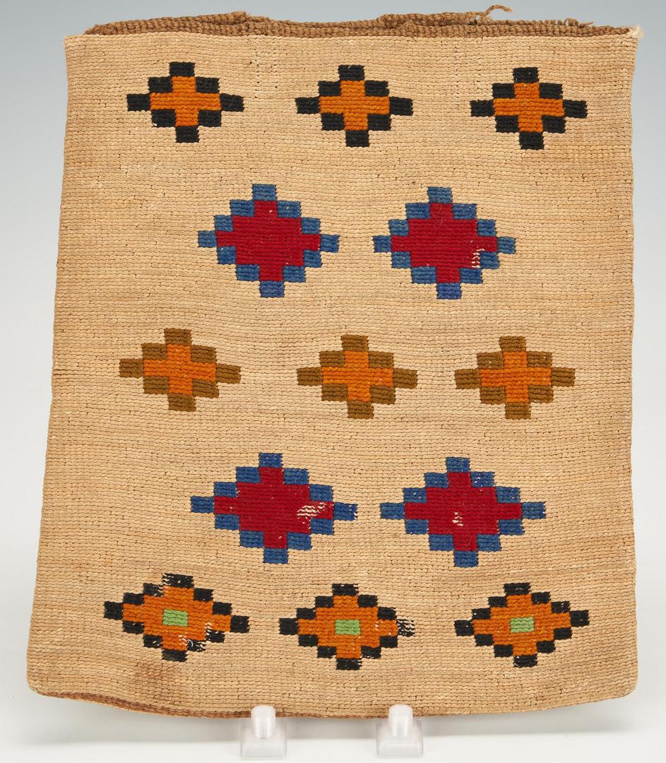 Lot 621: Nez Perce Corn Husk Bag & Southwest Pottery Double-Spouted Vase, 2 items